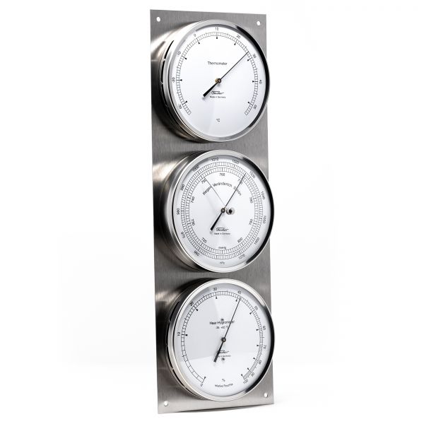 IN OUTDOOR WEATHER STATION BAROMETER STAINLESS STEEL 