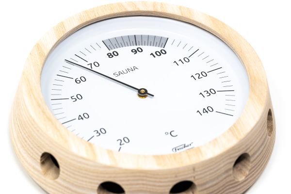 Froggit Holz Saunathermometer - Puristisch, 0-120°C, 32x5 Cm