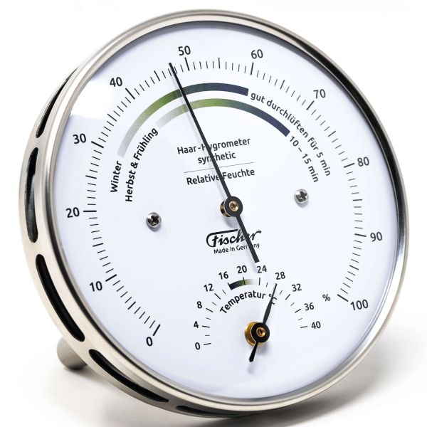 122.01HT | Hygromètre Fischer pour humidité intérieure avec thermomètre