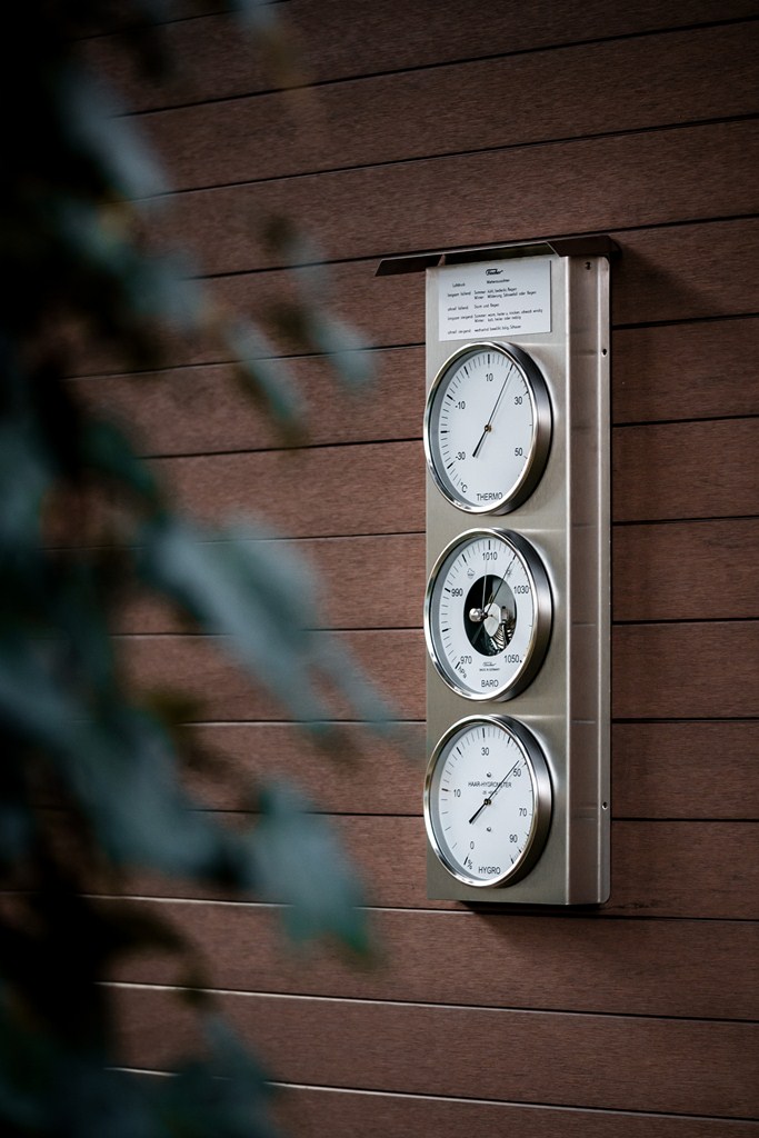 Fischer Wetterwarte außen,Barometer,Thermometer,Hygrometer,Edelstahl,803-01 