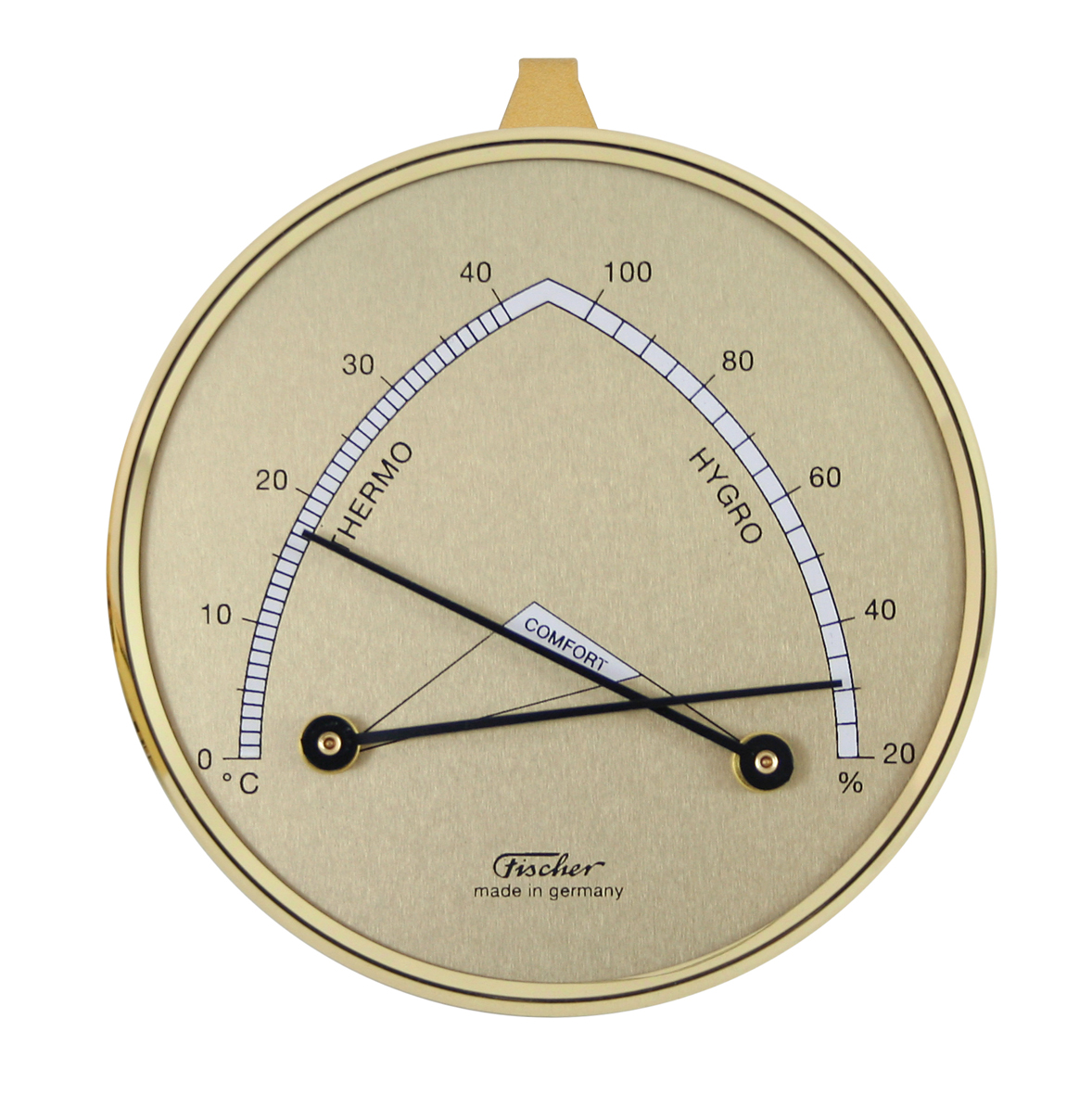 143 Hygrometer synthetic with thermometer Fischer Barometer