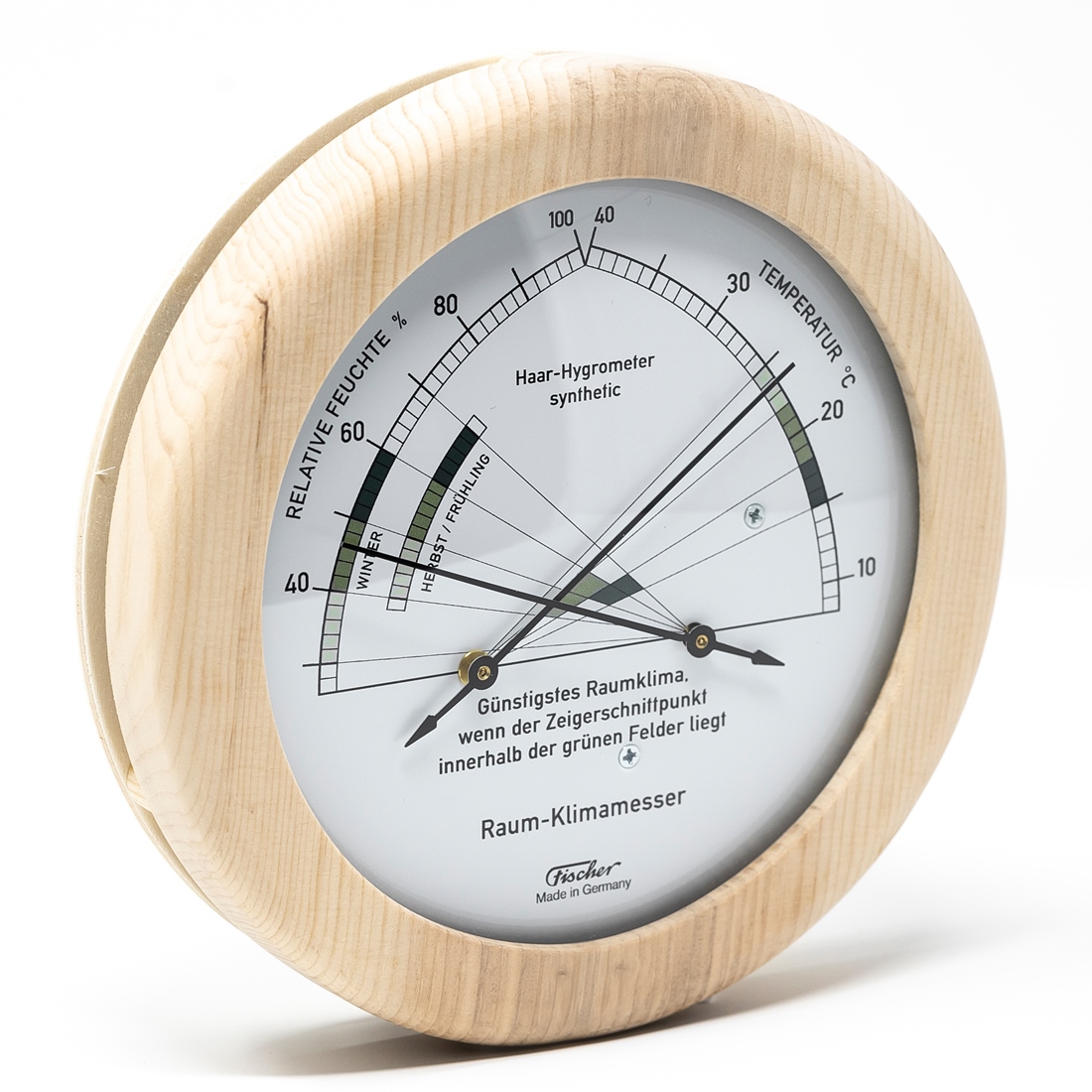 Thermomètre hygromètre en bois de haute qualité pour salle de sauna Type de  pointeur à double cadran Température Humidité En S JP012