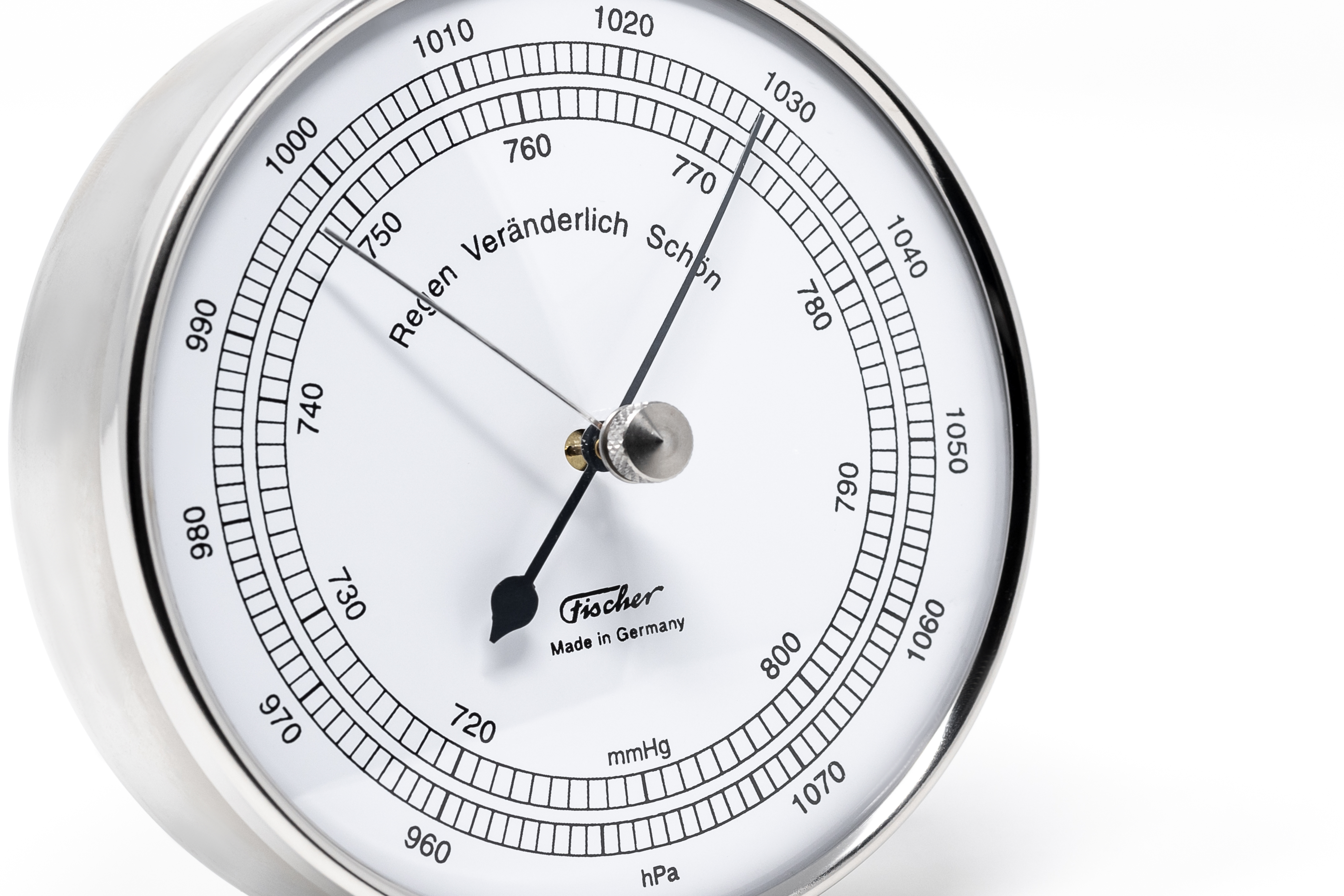 15.01 Barometer in stainless steel case Fischer Barometer