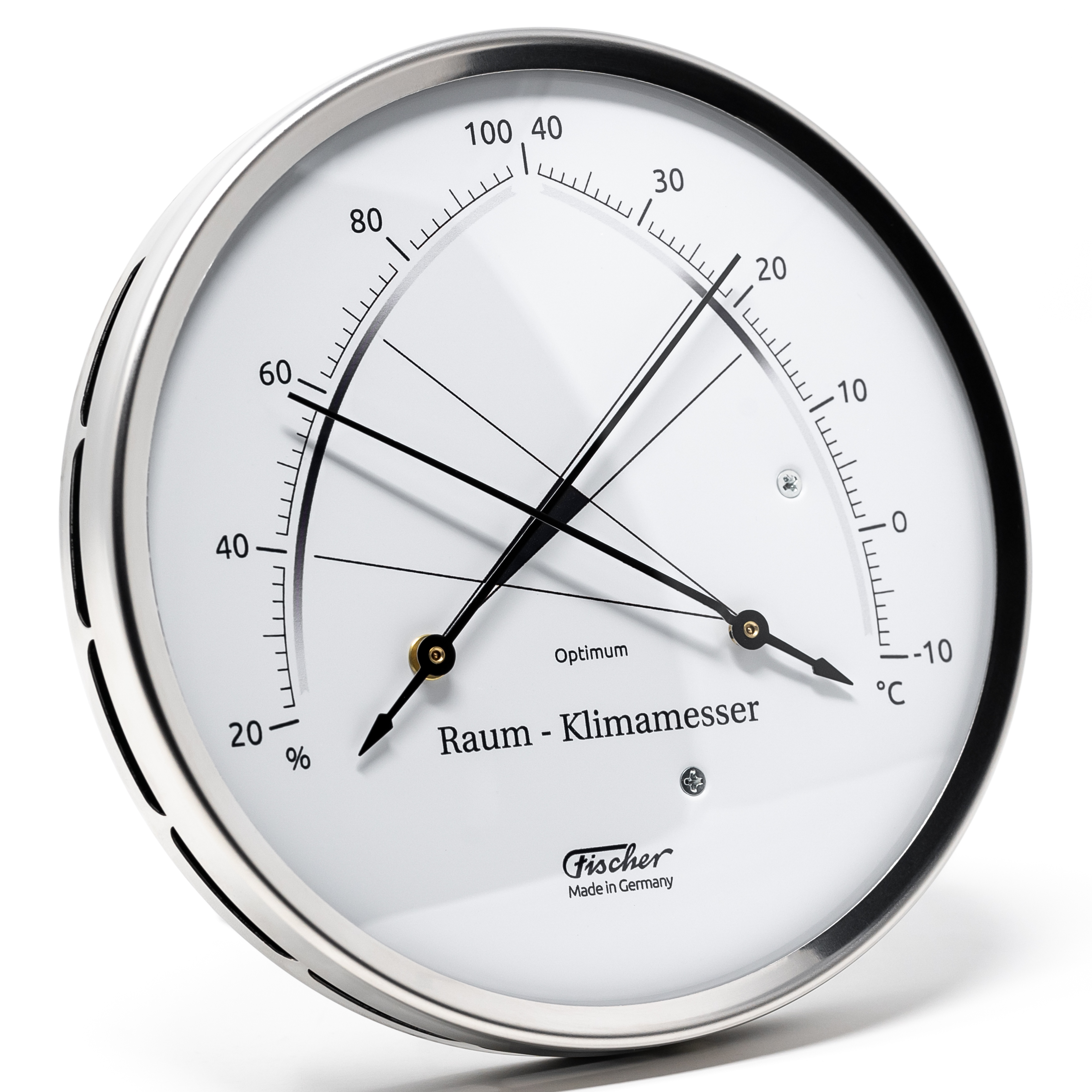 146.01 Comfortmeter in stainless steel case Fischer Barometer
