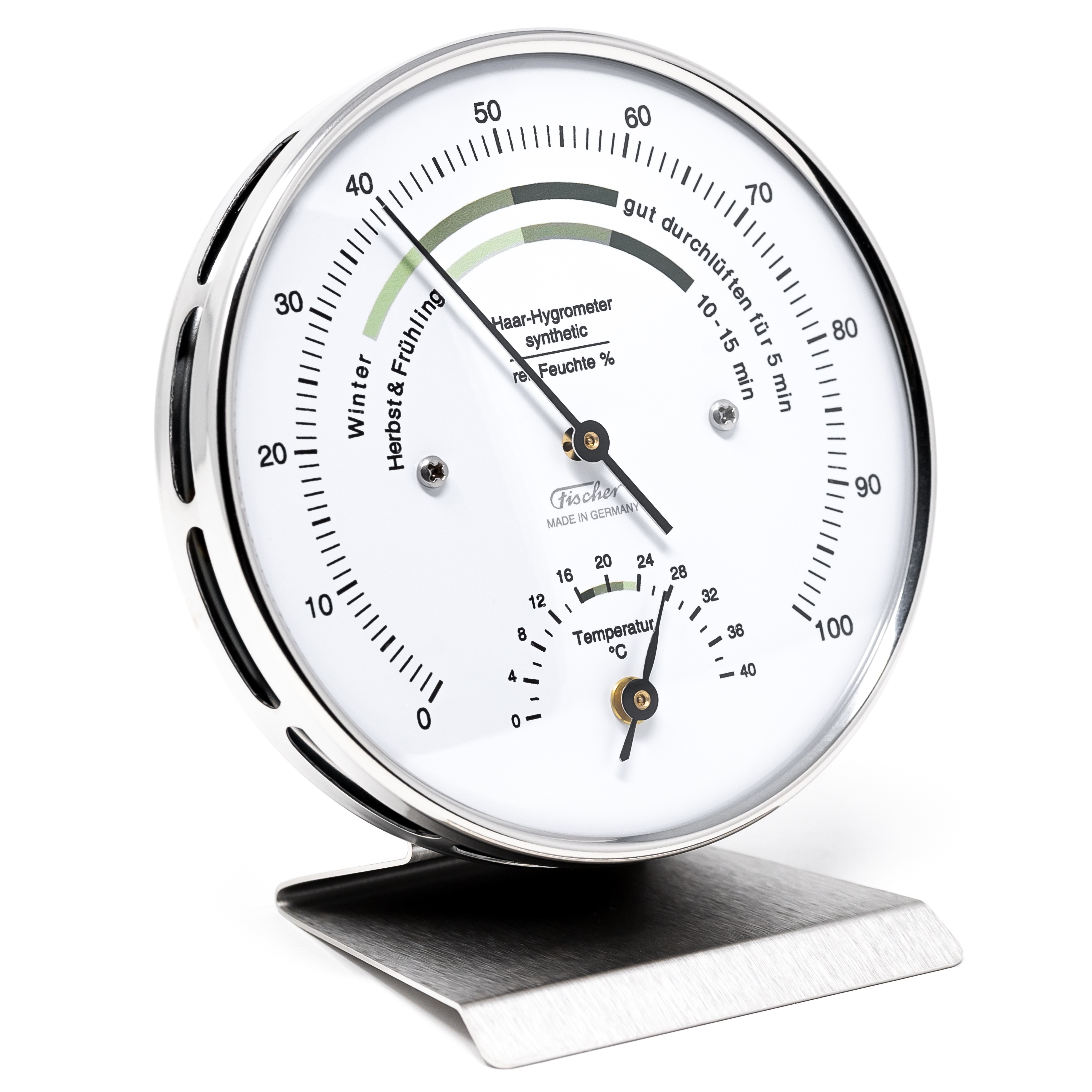 Haar-Hygrometer mit Thermometer Made in Germany 